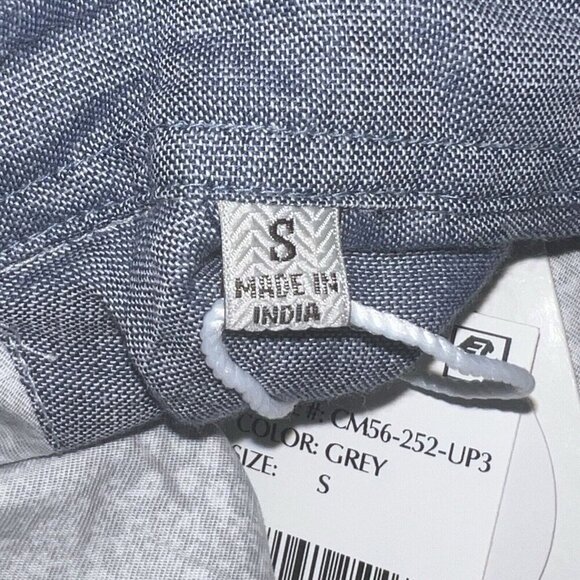 JACHS Men's Floral Shirt Summer‎ Short Sleeve $79 Size Small Gray Button Up NEW - Picture 8 of 10